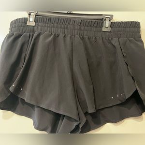 Zella black running shorts with white dots design. Size:XL
